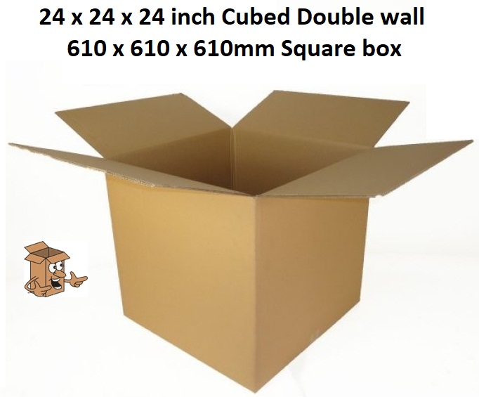 XX Large  24x24x24" DOUBLE WALL Strong Removal Moving Cardboard Boxes 