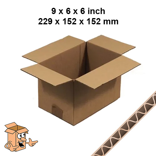 9x6x6 Single Wall Boxes | Lightweight Corrugated Cartons