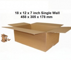 Cardboard postal boxes 18 x 12 x 7 inch