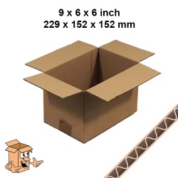 9x6x6" Inch - 229x152x152mm Small Parcel Single Wall Shipping Mailing - View #5