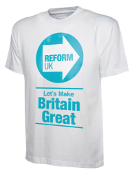 Reform UK T Shirt with Embroidered logo