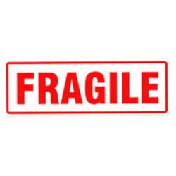 Fragile labels 80x110mm warning fragile pack of 10
